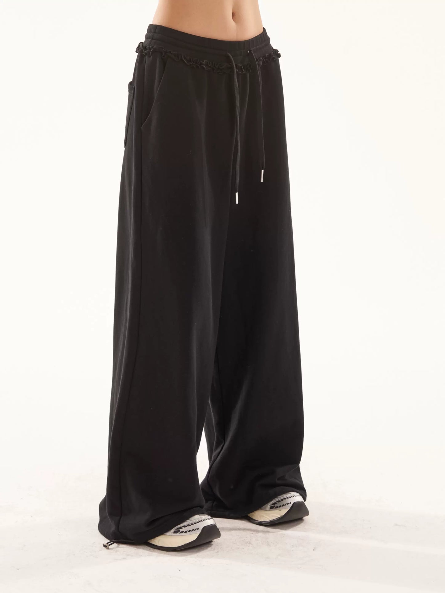 Wide Leg Fril Design Sweatpants NA3753