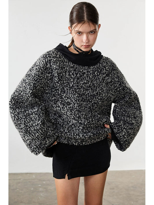 Wool Long Sleeve Knit Sweater NA4296