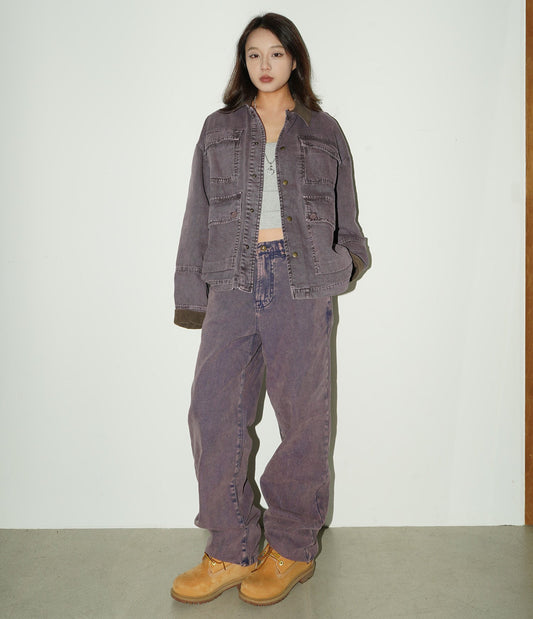 Washed Multi Pocket Jacket & Straight Denim Jeans Setup NA9124