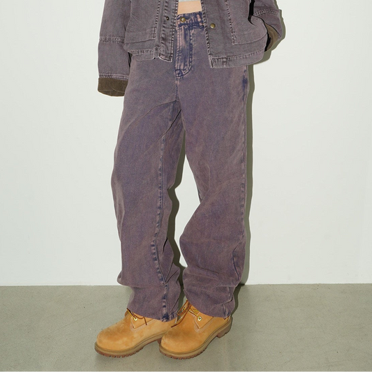 Washed Multi Pocket Jacket & Straight Denim Jeans Setup NA9124