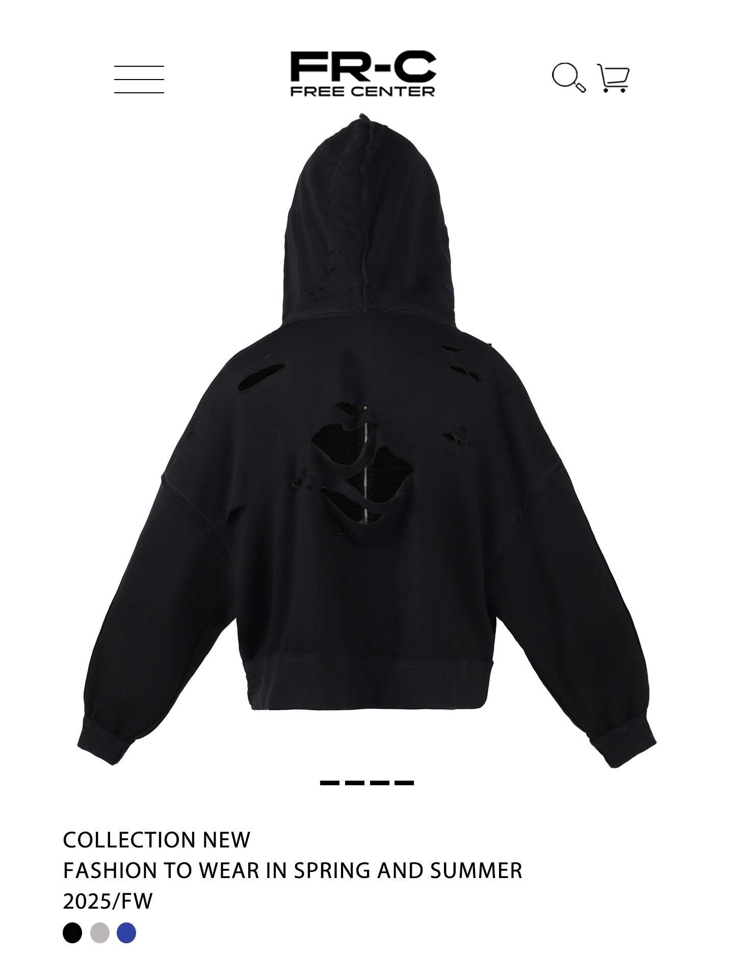 Damage Design Oversize Zipper Hoodie NA8869