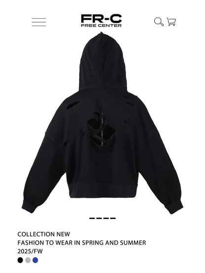 Damage Design Oversize Zipper Hoodie NA8869