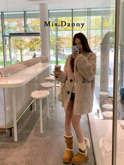 Fur Trim Platform Mid-Calf Boots NA8745