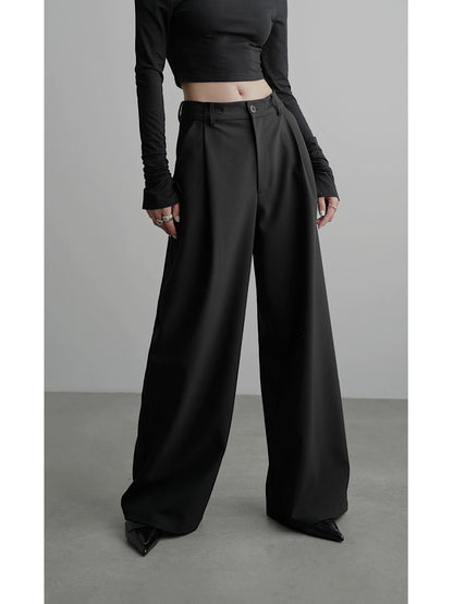 Wide-Leg Straight Pants & Wrap Skirt Set NA4173