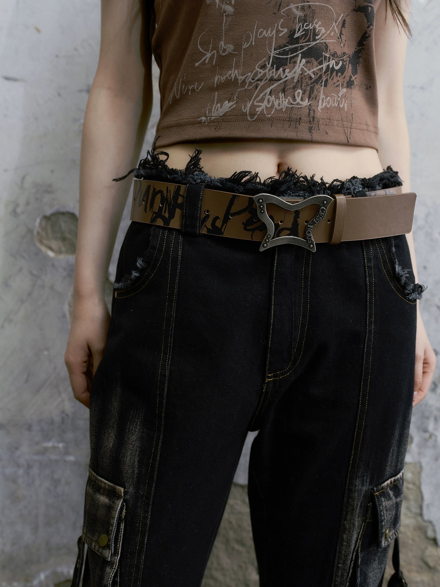 Butterfly Metal Buckle Design Belt NA6001