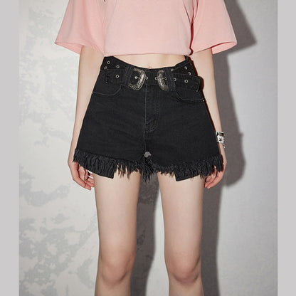 High Waist Denim Short Pants NA3545