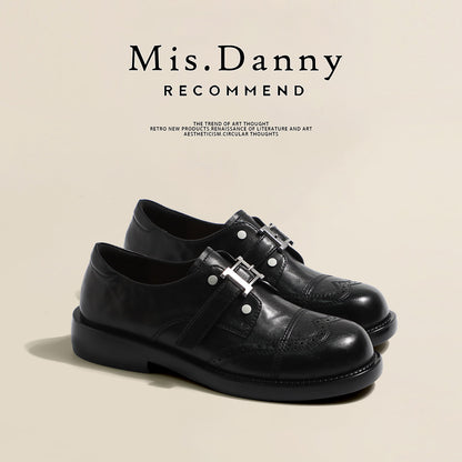 Buckle Strap PU Leather Shoes NA8703