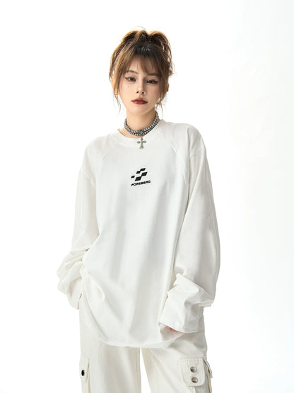 Logo Print Oversize Long sleeved T-shirt NA2964