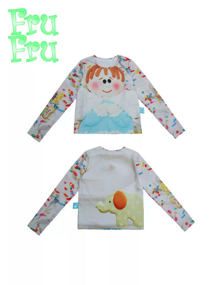 Angel Print Long Sleeve T-Shirt NA6572