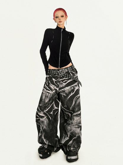 Double Zipper Fitted Long Sleeve Slim Knit Cardigan NA8578