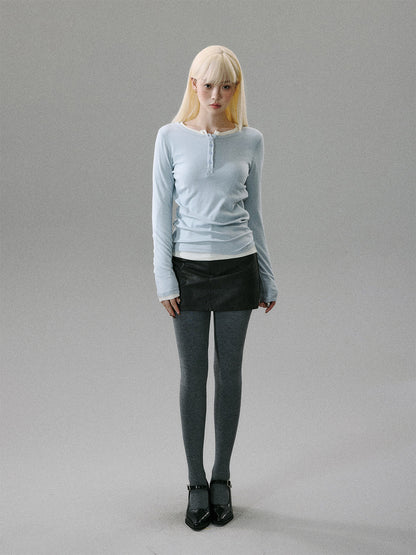 NA8822 Lost forest three-dimensional bow rubbing leather skirt NA8822