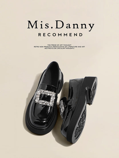 Round-Toe Platform PU Leather Loafers NA8701