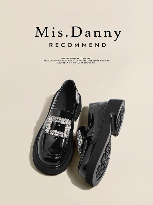 Round-Toe Platform PU Leather Loafers NA8701