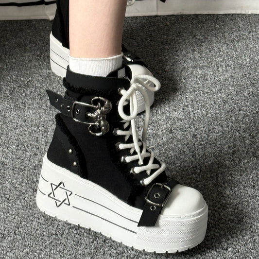 Punk Canvas Platform Sneaker Boots NA8478