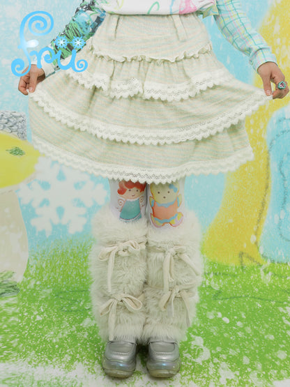 Colorful Tiered Short Skirt NA6584