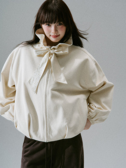 Bow Tie Collar Oversize Jacket NA8858