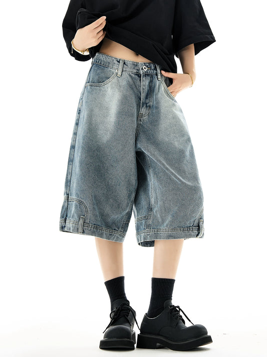 Wide Leg Denim Shorts NA3130