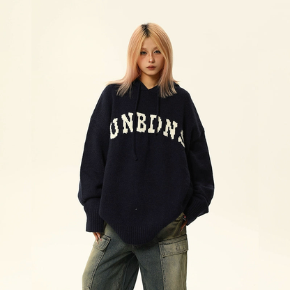 Oversize Hooded Knit Sweater NA1750