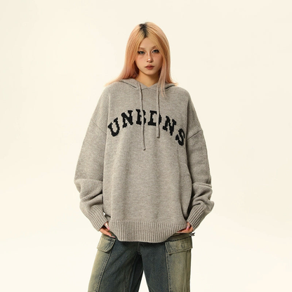 Oversized Hooded Knit Sweater NA1750