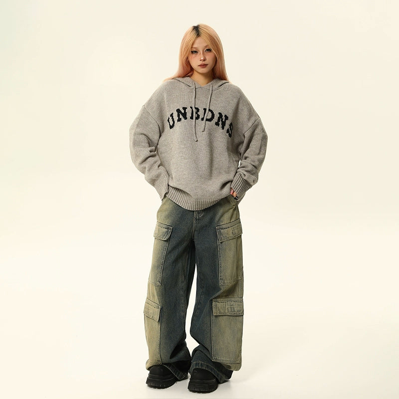 Oversize Hooded Knit Sweater NA1750