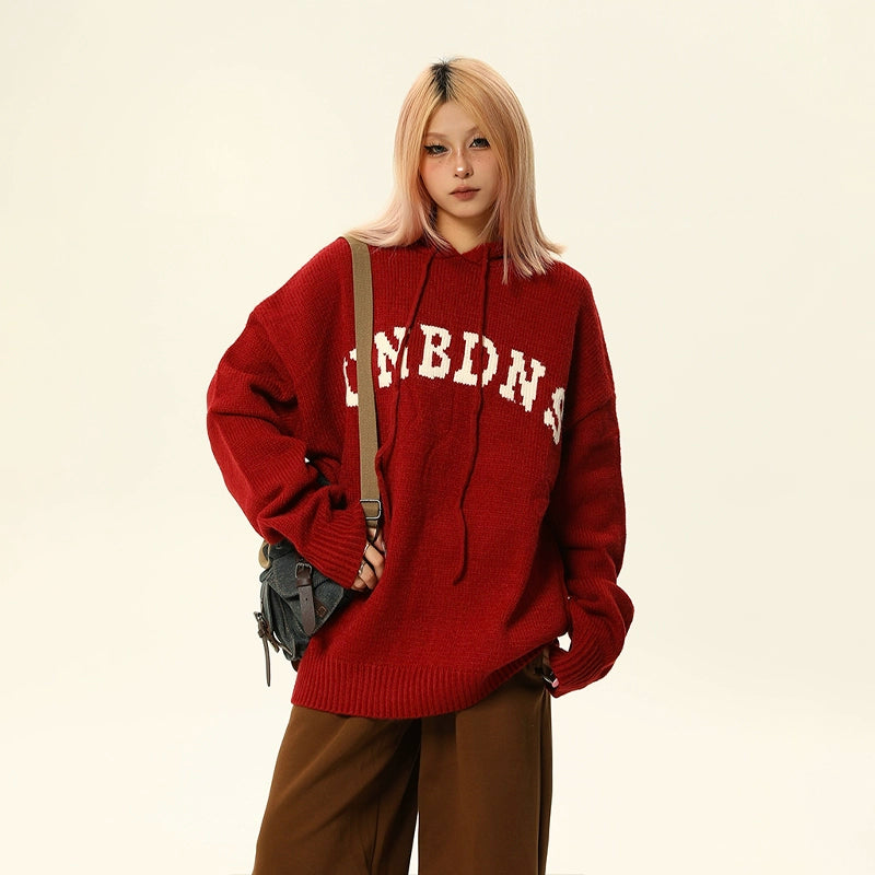 Oversize Hooded Knit Sweater NA1750