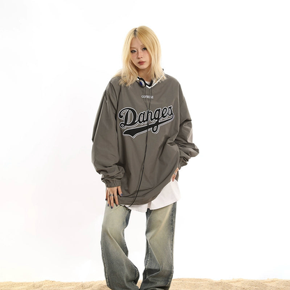 Oversize Sporty V-neck Sweatshirt NA1843