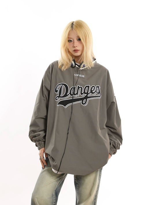 Oversize Sporty V-neck Sweatshirt NA1843