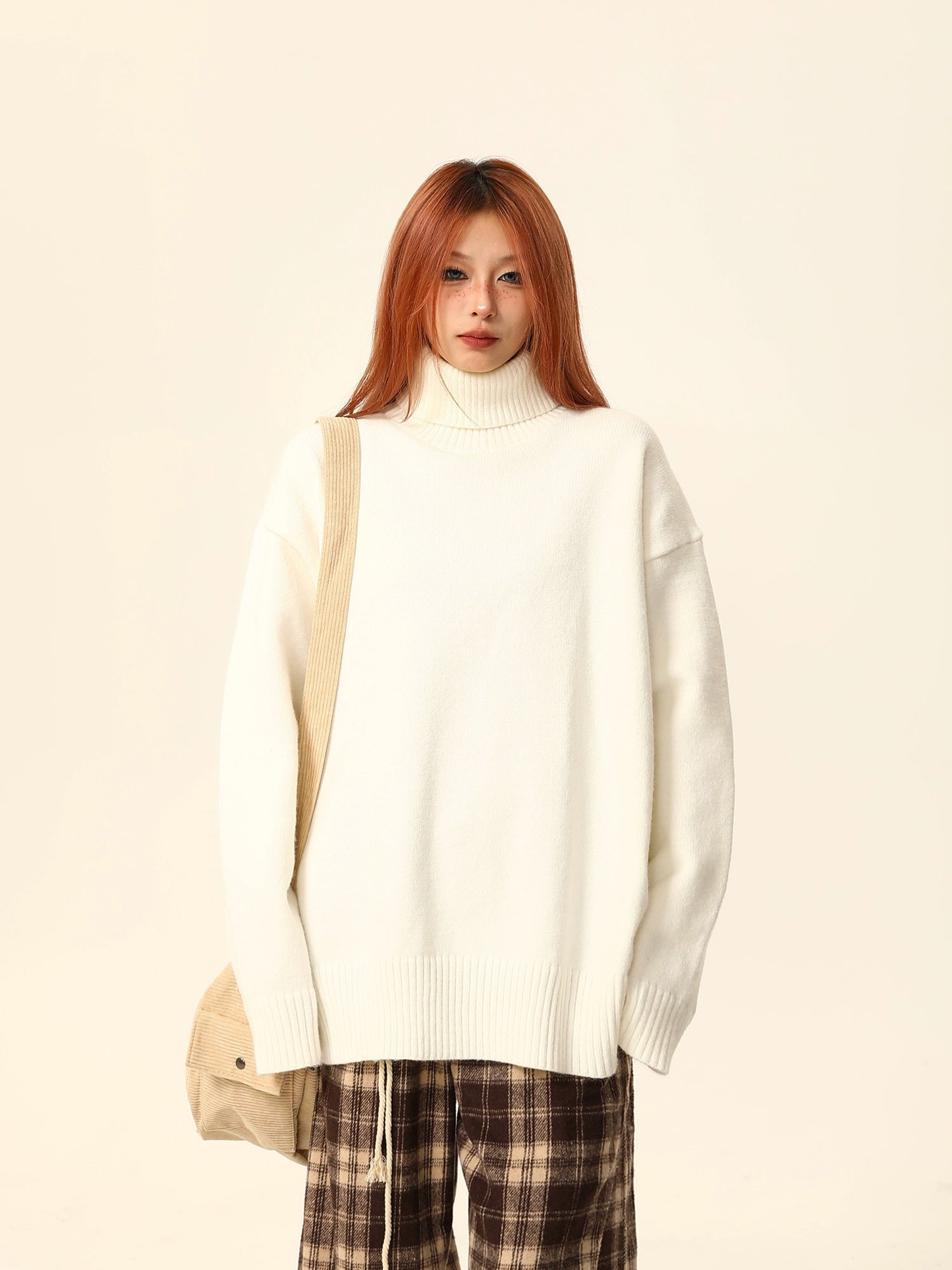 Oversize Turtleneck Knit Sweater NA1808