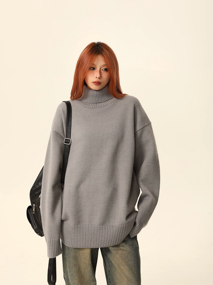 Oversize Turtleneck Knit Sweater NA1808