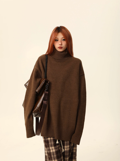 Oversize Turtleneck Knit Sweater NA1808