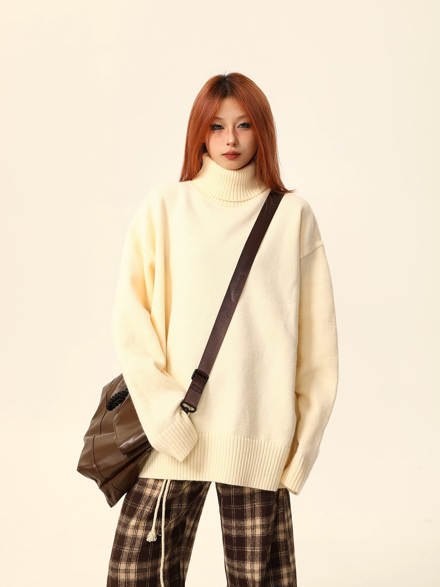 Oversize Turtleneck Knit Sweater NA1808