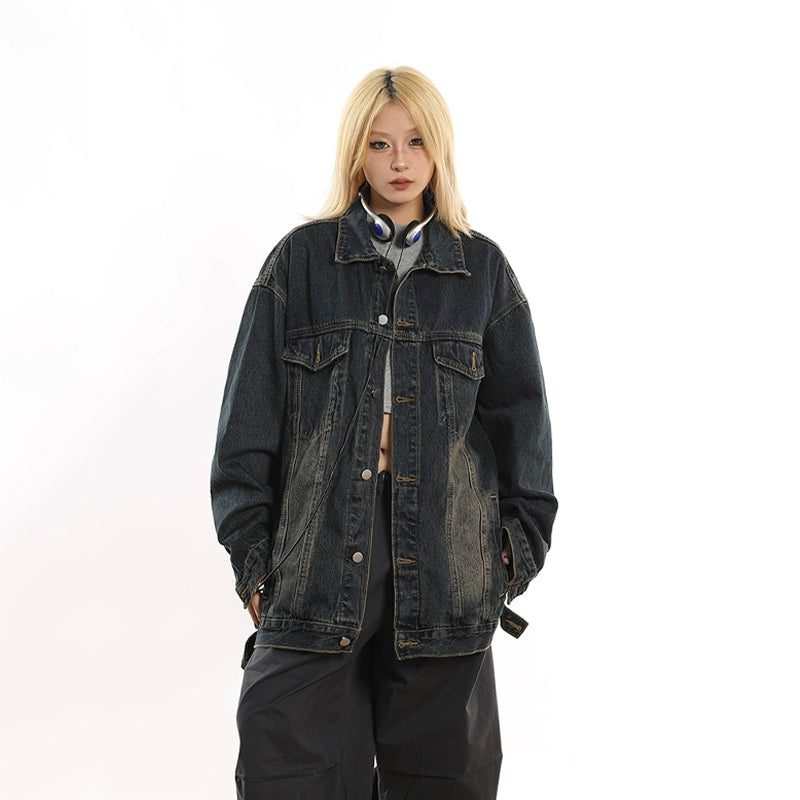 Oversized Washed Denim Jacket NA1700