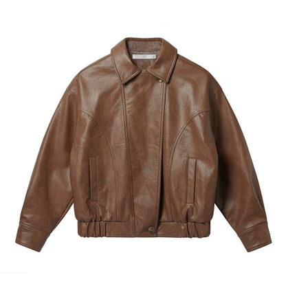 Patchwork PU Leather Jacket NA1510