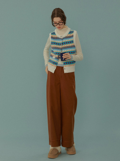 Retro Apple Pattern Knit Vest NA1526