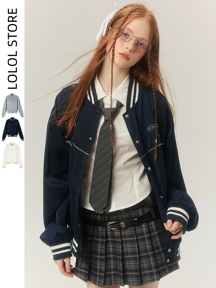 Retro Loose Short Baseball Jacket NA1677