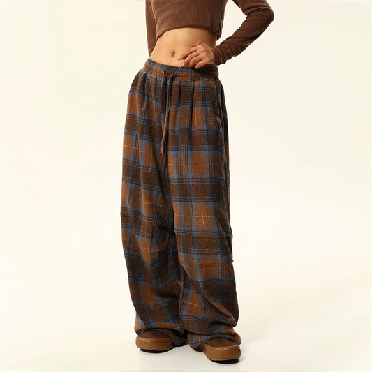 Retro Plaid Casual Pants NA1785