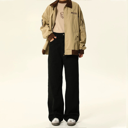 Retro Wash Straight Leg Casual Pants NA1790