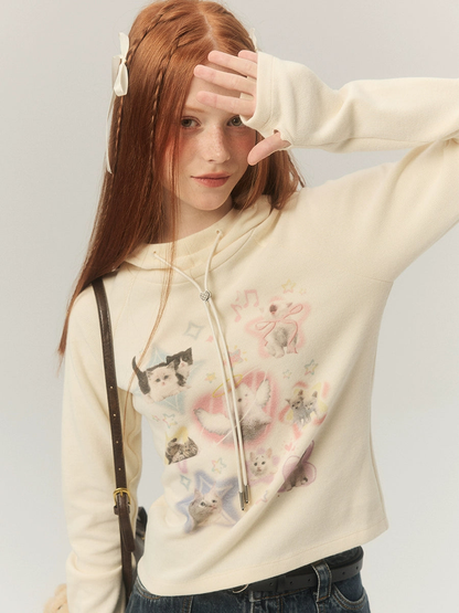 Slim Print Knit Hoodie NA1687