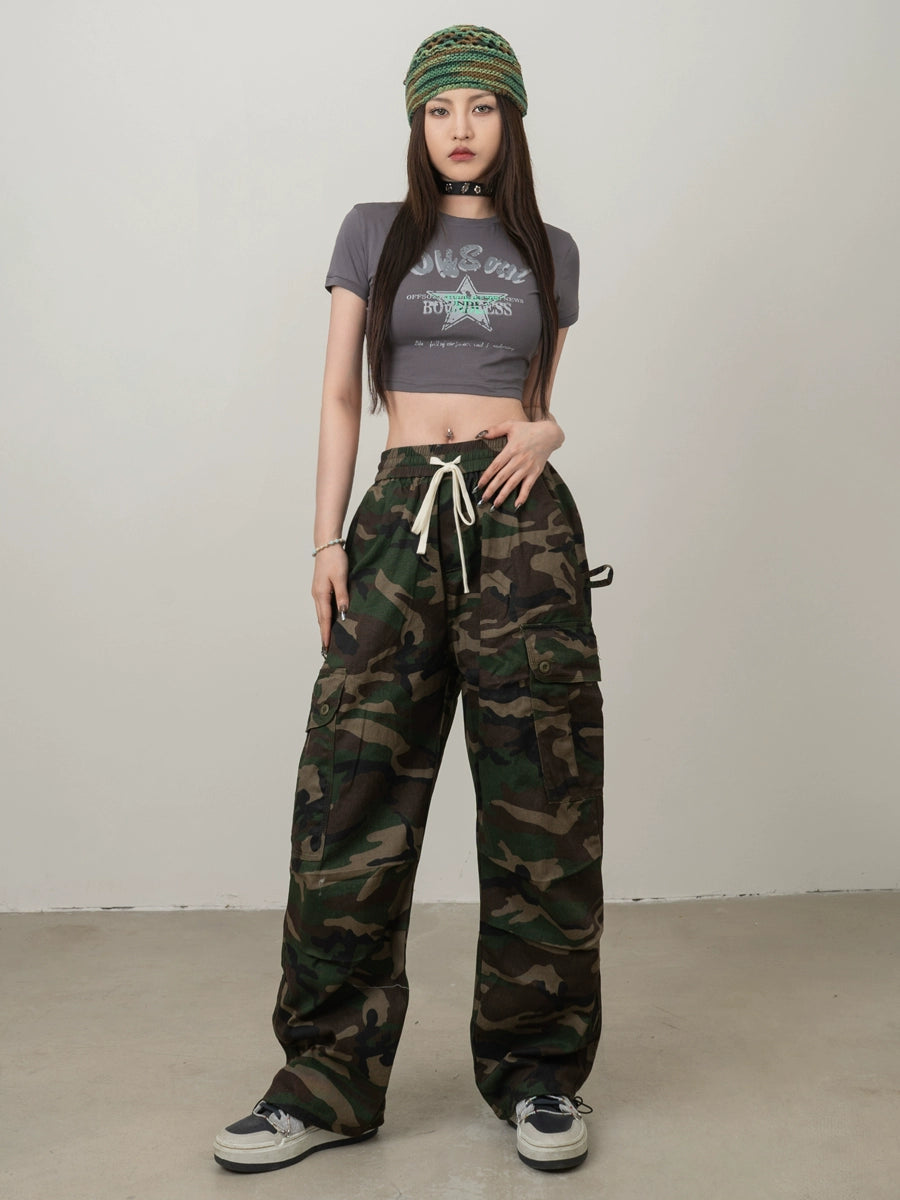 Street Style Crop Top Short Sleeve T-shirt NA2116