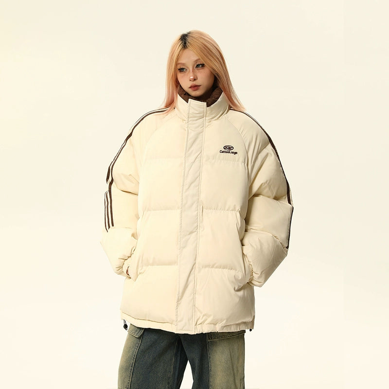 Striped Sporty Puffer Jacket NA1761