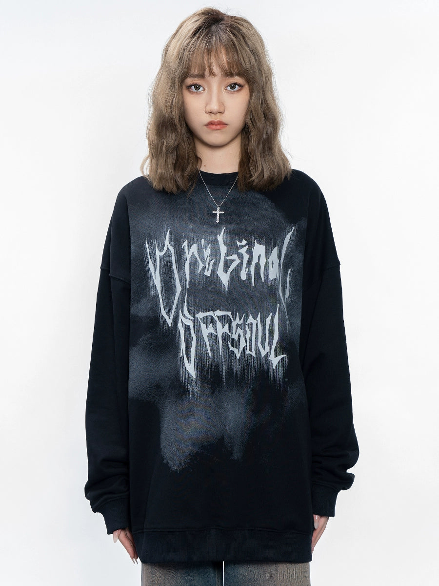 Tie Dye Crew Neck Loose Sweatshirt NA1881