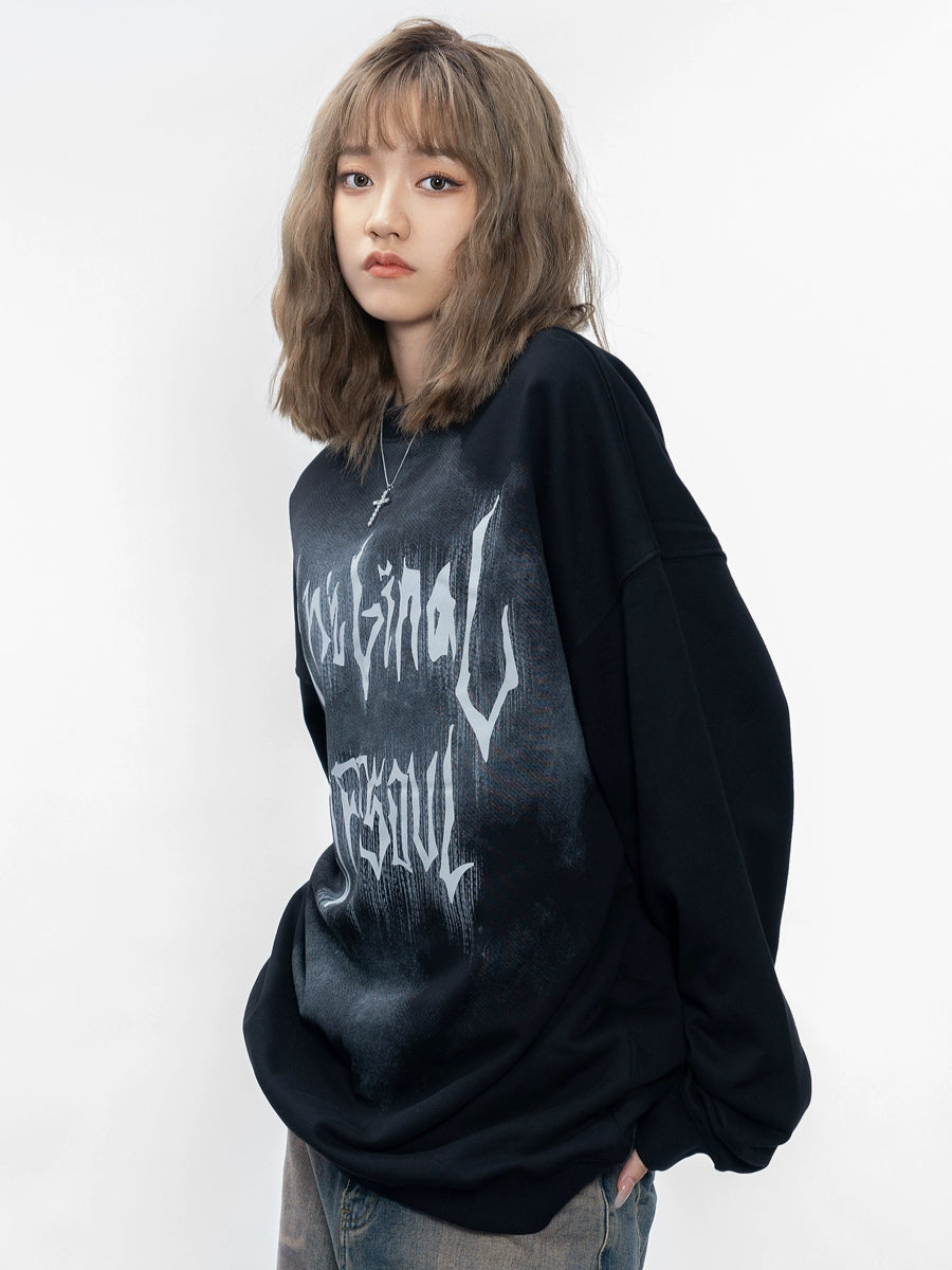 Tie Dye Crew Neck Loose Sweatshirt NA1881