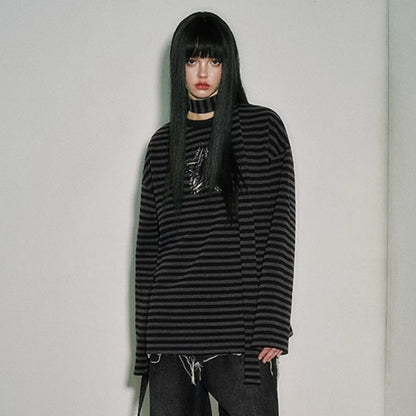 Star Stripe Oversize Long Sleeve T-Shirt & Tank Top NA8919