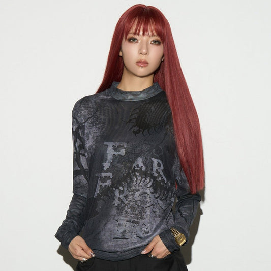 Ink Wash Long Sleeve T-Shirt NA9139