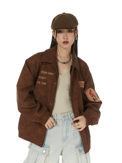 Patch Design Casual Loose Jacket NA2301